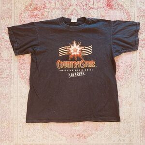 Country Star, Men’s Vintage Las Vegas Black T-Shirt
